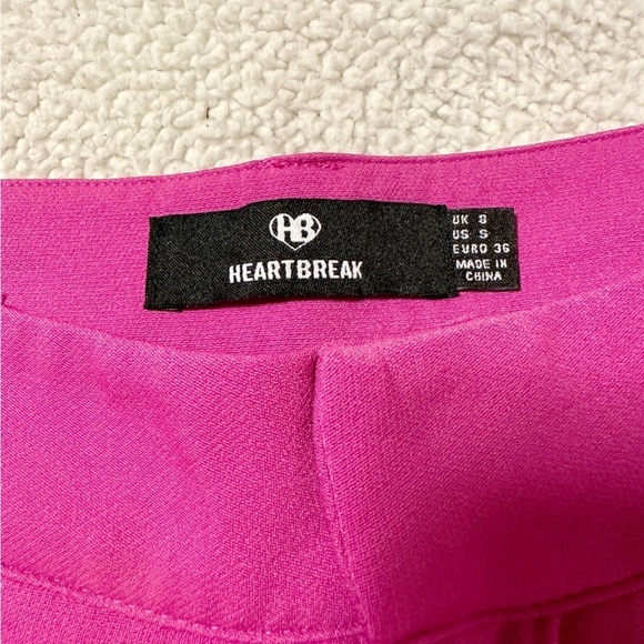 ASOS Heartbreak Barbie Pink Button Cuff Tailored Trousers Barbiecore Pants - Picture 10 of 14